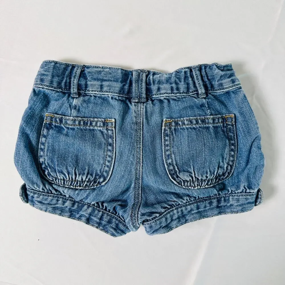 Vintage Y2K Gap Denim Shortie Shorts Sz 3T
